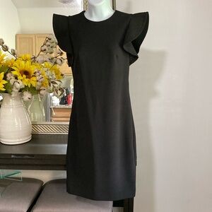Calvin Klein Black Sleeveless Sheath Midi Dress